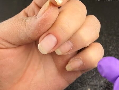 Как снять акрил с ногтей