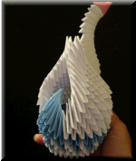 лебедь оригами схема