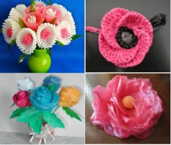 цветы из подручных материалов своими руками - МК и фото