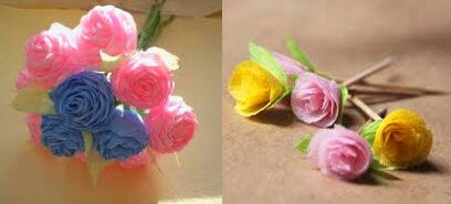 цветок своими руками из гофрированной бумаги - фото и видео мк